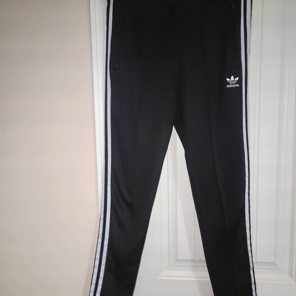 Adidas ,small Black Joggers with White Accents